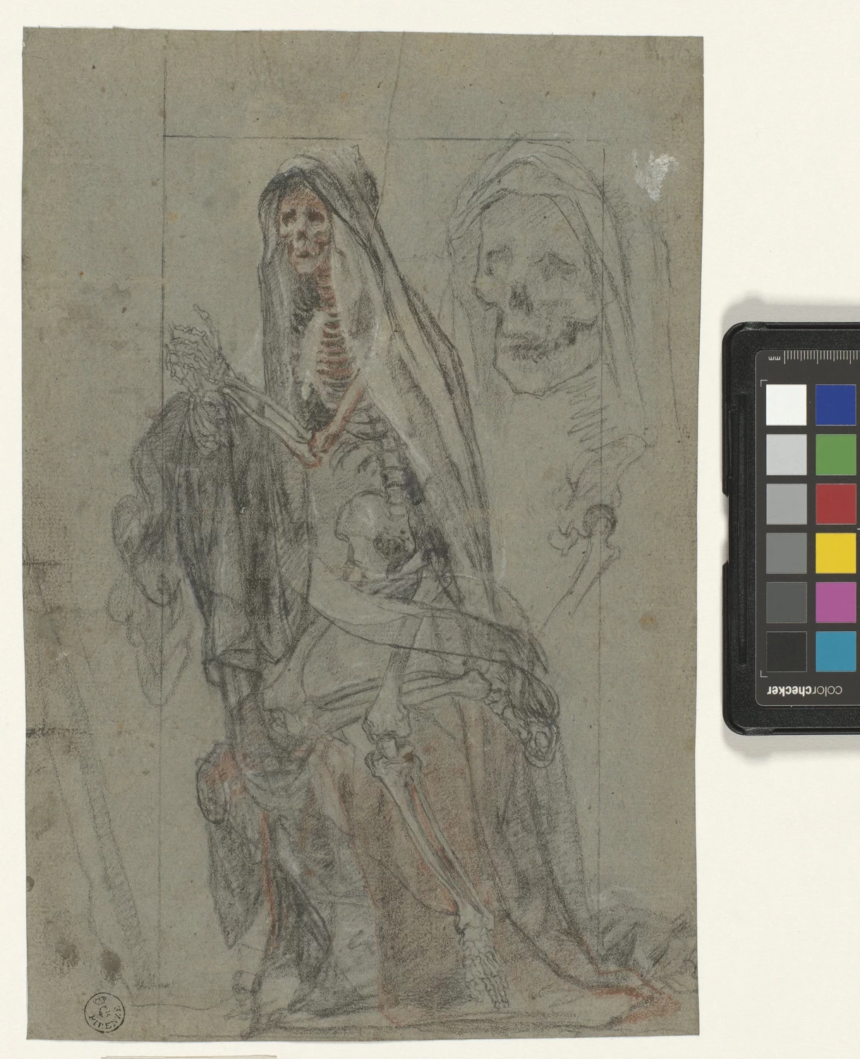Studi per uno scheletro ammantato - Gallerie degli Uffizi, Firenze